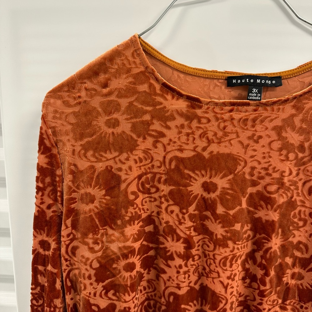 Haute Monde Burnt Orange bodysuit
